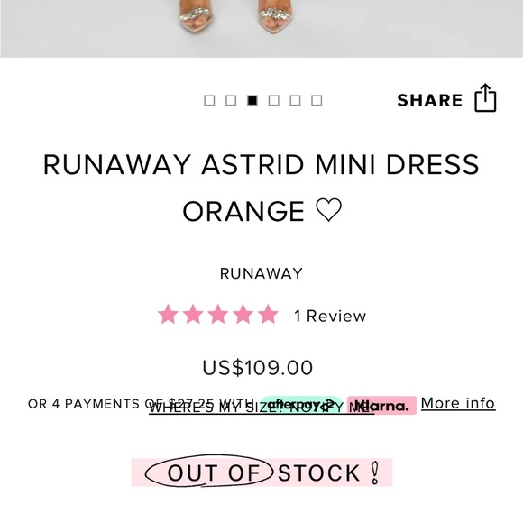Runaway the Label Astrid Mini Dress Lg - Picture 3 of 9